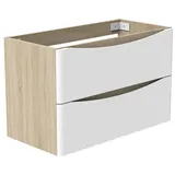 Aica Sanitär Waschtisch Badezimmerschrank Waschbeckenunterschrank ohne Waschbecken 80 cm x 50 cm x 39.5 cm