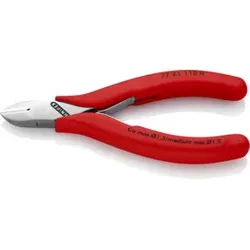 KNIPEX 77 21 115 N Elektronik-Seitenschneider mit durchgestecktem Gelenk 115 mm