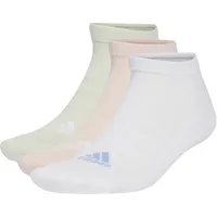 Adidas CUSHIONED SPORTSWEAR LOW CUT SOCKS 3 PAIR PACK NO-SHOW-SOCKEN, white/sandy pink/linen green,