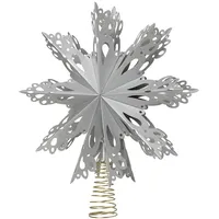 Broste Copenhagen Weihnachtsbaumspitze Christmas Star Silber (30cm)