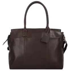 Burkely Vintage Doris Schultertasche Leder 39 cm Laptopfach  braun
