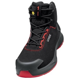 Uvex Sports, Sicherheitsschuhe, uvex 1 x-craft Stiefel S3L 68043 schwarz, rot Weite 12 Grösse 37 (S3, 37)