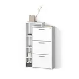 livinity® Ortello 80 x 128,3 x 24,2 cm mit 3 Schubladen / weiß