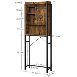VASAGLE Toilettenregal, mit Schrank