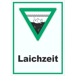 Laichzeit Schild A4 (210x297mm)
