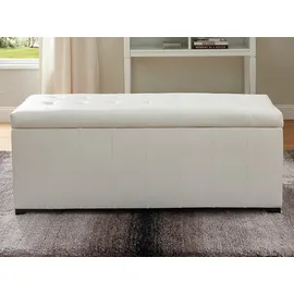 vente-unique Sitzbank Concierto Weiß 130 x 49 x 49 cm