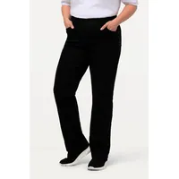 Ulla Popken Funktionshose Jeans Mandy gerade 5-Pocket-Form Komfortbund schwarz 46