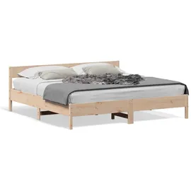 vidaXL Massivholzbett 180 x 200 cm Braun