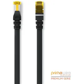 Primewire LAN-Kabel CAT.7, RJ-45 (Ethernet), CAT 7 Flachband U/FTP Gigabit Netzwerkkabel 10 Gbit/s Patchkabel - 10m