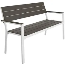 Tectake Gartenbank, 2-Sitzer, wetterfest, 128 x 59 x 88 cm