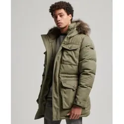 Superdry für Herren. M5011744A Kunstfell-Parka Chinook grün (M), Lässig, Polyester