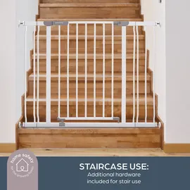 Dreambaby Treppenschutzgitter, Türschutzgitter Ava Gate Plus 75-108 cm Weiß