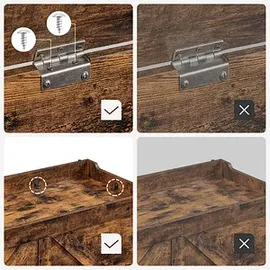 VASAGLE Sitztruhe LSB060T01 100,0 x 0,0 x 0,0 cm braun / braun
