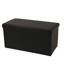 Echtwerk Sitztruhe SeatBox EW-SB-0470 schwarz Holz 76,0 cm