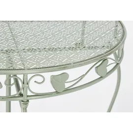 BIZZOTTO Konsole Harriet aus Metall, klassisch, salbeigrün, 75 cm breit, pulverbeschichtet für Indoor