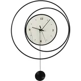 Youyijia Moderne Wanduhr mit einzigartigem Design – 72cm große dekorative Pendeluhr, geräuschloses Quarzwerk – Metall-Wanddeko für Wohnzimmer, Büro, Schlafzimmer