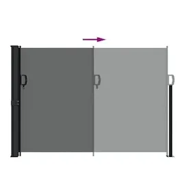 vidaXL Seitenmarkise 140 x 600 cm Grau Polyester