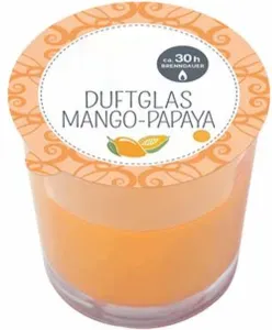 Duftkerze, im Glas, Qualitätskerze mit hochwertigem Duftkonzentrat, Duft: Mango