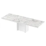 Design Esstisch HFE-111 Hochglanz ausziehbar Tisch Esszimmer 160 - 256 - Weiß