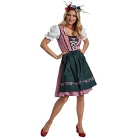 dressforfun Dirndl Frauenkostüm Mini-Dirndl Berchtesgaden Modell 2 rot|weiß XL