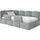 Selsey Cloudy – Kinderbett 90x200, Rausfallschutz, Kopfteil links, Samt Grau