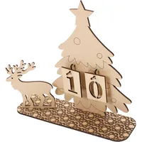 STOBAZA Holz Adventskalender Weihnachts Countdown-kalender Tischkalender Holz-de