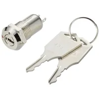 TRU Components Schlüsselschalter S1091 B 30 V 1 A 1 x Aus/Ein 1 x 90 °