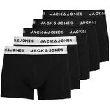 JACK & JONES Boxershorts Solid schwarz / weiß L 5er Pack