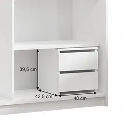 beautysofa Schwebetürenschrank HELA 120 x 204,5 x 60 cm Schwarz