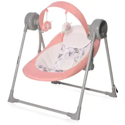 Lorelli Babywippe Twinkle klappbar Musik Schwingfunktion, Timer Fernbedienung rosa
