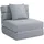 Homcom Schlafsessel Schlafsofa, Sofabett Einzelsofa mit Waschbarem Kissen, Grau