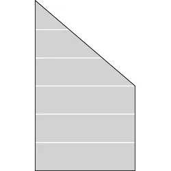 T&J RUDE Ecke Systemglas Satinato Streifen Rechts