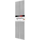 wohnartig® Akustikpaneele 1,485m2 - 275cm x 54cm* set - (set = 2 Stück 275cm x 27cm) | Farbe: Weiß 590 | Wandverkleidung | Akustikpaneel | Wandpaneele auf filz | Akustikfilz | Lamellenwand