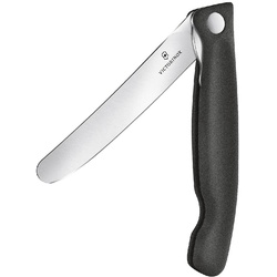 Swiss Classic faltbares Gemüsemesser, gerader Schliff, schwarz