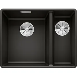Blanco Subline 340/160-F schwarz + Handbetätigung + InFino
