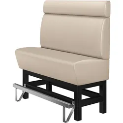 Gastro Hochbank | Creme | B:H 120 x 158 cm | Glatt | Leder | Bistro Hochbank, Thekenbank