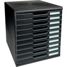 Exacompta 302414D Modulo A4, 10 Schubladen schwarz
