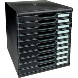 Exacompta 302414D Modulo A4, 10 Schubladen schwarz