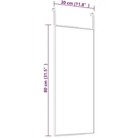vidaXL Türspiegel Golden 30x80 cm Glas und Aluminium