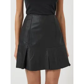 Yas Lederrock Damen Schwarz 36