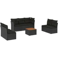 vidaXL Garten-Lounge-Set 8-tlg. schwarz