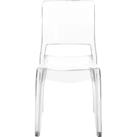 Beliani Esszimmerstühlen Transparent Kunststoff Rückenlehne Armlos Stapelbar modernes Design