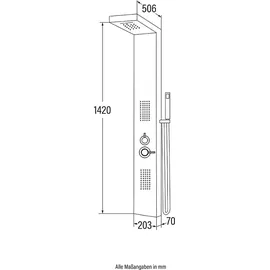 Home Deluxe Duschpaneel CASCATA weiß