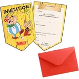 Chaks 8 Einladungskarten Asterix bunt