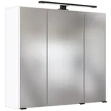 Lomadox Led- Spiegelschrank 70 cm MANLY-03 weiß b/h/t: 70/64/20 cm
