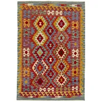 HAMID - Kilim Herat, Teppich Kelim Herat, 100% Handgewebte Wolle, Ethnischer Teppich Baumwollteppich mit Geometrischem Muster für Wohnzimmer, Schlafzimmer, Esszimmer, (177x124m)