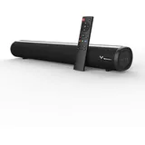 Soundbar für TV Geräte, Mini Soundbar 60W 19,7 Zoll mit 2.0-Kanälen, 3 Equalizer-Modi TV Lautsprecher Audio bar, Bluetooth 5.0/Optical/AUX/RCA Port, Kabelgebundener und kabellose Heimkino Lautsprecher