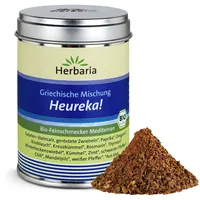 Herbaria Heureka bio 80g M-Dose – Bio-Gewürzmischung für Gyros, Hackfleisch und Gemüse – Griechisches Gewürz – Gyrosgewürz - erlesenen Zutaten - in nachhaltiger Weißblechdose