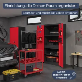 Jan Nowak Werkzeugschrank mit Lochwand SZYMON 185 x 92 x 50 cm, Freizeit, Heimwerken, Werkzeugaufbewahrung