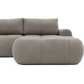 Mirjan24 Eckcouch mit Schlaffunktion 2-Sitzer Beige
